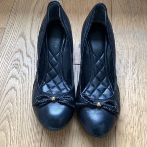 Black Cole Haan 1.5” wedge dress shoes